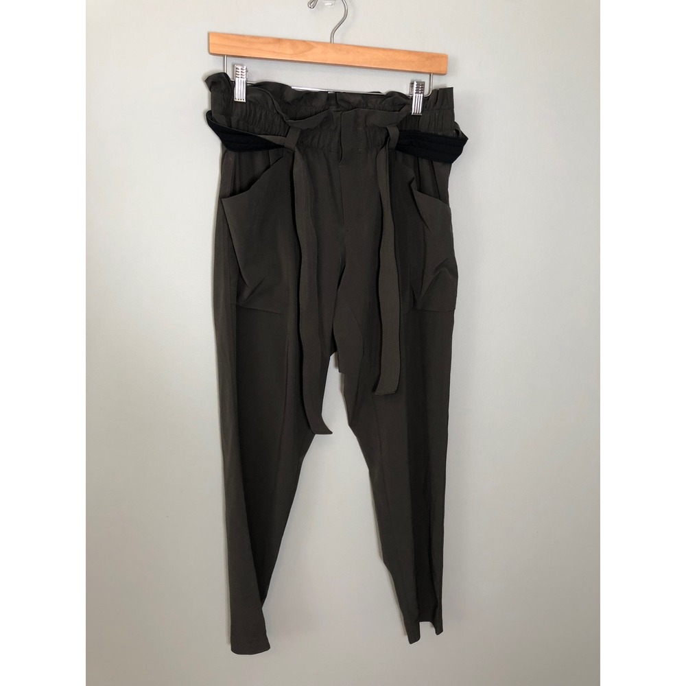 ATHLETA Skyline High Rise Paper Bag Waist Women's Size 8 Belted Tie Waist Pant